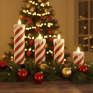 크리스마스 <span class=keywords><strong>LED</strong></span> 캔들 라이트 장식용 테이블 센터피스 무불꽃 <span class=keywords><strong>LED</strong></span> 크리스마스 캔들 라이트 휴일 홈 데코용 - Product Image 5