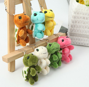 8Cm Schattige Grote Ogen Mini Schildpad Knuffel Pluche Schildpad Sleutelhanger Zacht Katoen Pop Kind Kawaii Pluche Sleutelhangers Speelgoedtas Bedel - Product Image 2