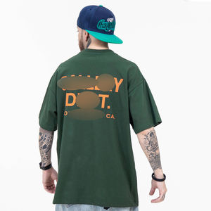 Personalizado 100% algodón camiseta Oversize personalizar impresión Logo Unisex al aire libre cómodo manga corta - Product Image 3