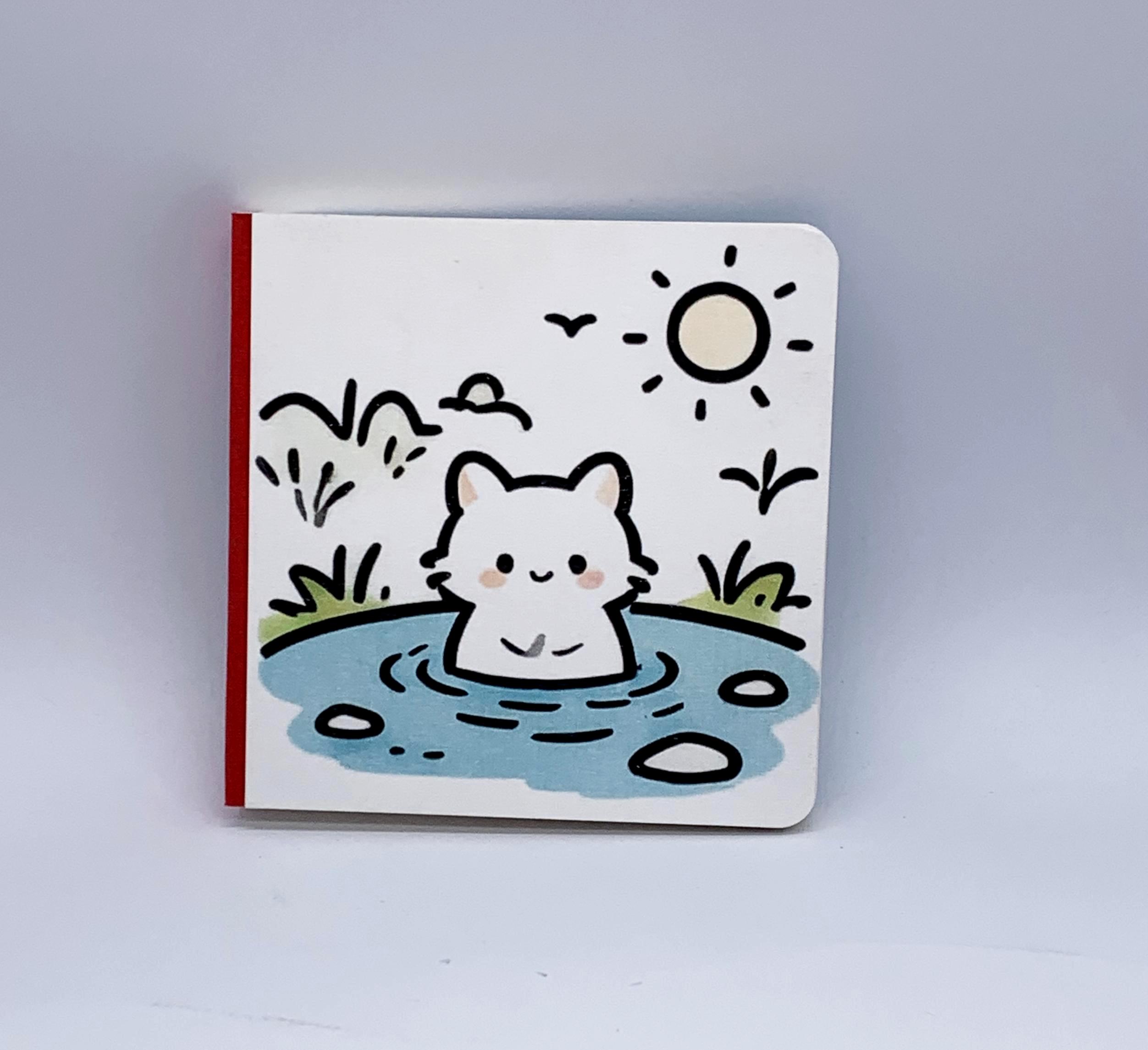 Un gattino che nuota