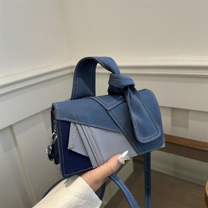 女式休闲单肩包时尚撞色牛仔手提包 - Product Image 4