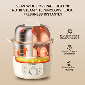 Cocedor de Huevos Rápido NutriCook para Cocina, Capacidad para 7 Huevos, Acero Inoxidable, Apagado Automático, Hervidor de Huevos Eléctrico para Huevos Cocidos, Escalfados o Batidos - Product Image 2