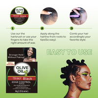 Produk Gel Penata Rambut Hitam Berkilau Alami Tahan Lama dari Minyak Zaitun Grosir Murah untuk Wanita