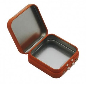 Rỗng thực phẩm an toàn kín CRC Mini Vuông con kháng tin trường hợp với nút khóa cho Bạc Hà CR <span class=keywords><strong>Pill</strong></span> hộp thiếc - Product Image 2