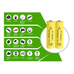 סוללת AA 1.2V <span class=keywords><strong>700mAh</strong></span> <span class=keywords><strong>Ni</strong></span>-<span class=keywords><strong>MH</strong></span> AA סוללות נטענות <span class=keywords><strong>700mAh</strong></span> סוללה עבור אורות סולאריים לגינה צעצועים שעון נגן MP3 - Product Image 4