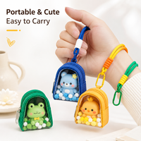 Sac de rangement mini clés de haute qualité en PVC transparent avec sangles, boîte surprise tendance, porte-monnaie et porte-clés de voiture, cadeau