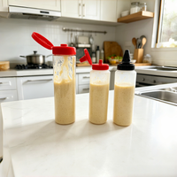 Contenant de mayonnaise 16/12 oz, Bouteille en plastique de 5 oz pour sauce piquante de qualité alimentaire, Bouteille d'huile d'olive de 500 ml avec bouchon à vis