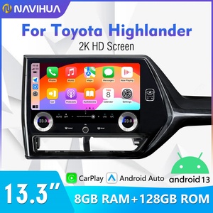 เครื่องเล่นดีวีดีติดรถยนต์ NaviHua รุ่นใหม่ หน้าจอสัมผัส ระบบแอนดรอยด์ 13 มัลติมีเดีย พร้อมระบบนำทาง GPS สำหรับรถยนต์โตโยต้า ไฮแลนเดอร์ ปี 2021 2023 - Product Image 2