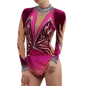 LIUHUO Figure <strong>Rhythmic</strong> <strong>Gymnastics</strong> <strong>Leotards</strong> Artistic <strong>Gymnastics</strong> <strong>Leotards</strong> Women's Girls' <strong>Leotard</strong> Handmade - Product Image 1