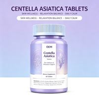 Tablet Centella Asiatica 60 Kapsul Suplemen Diet Label Pribadi Grosir OEM