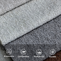 Tissu textile de luxe pour ameublement de canapé, en laine naturelle et acrylique, tissé, teint en fil, extensible