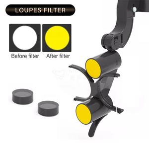 Gratis 2 Batterij Tandheelkundige Vergrootglas Koplamp Binoculaire Loupes Lamp Optivisor Led Professional - Product Image 5