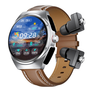 Smart Watch Leather Band with Earbuds 2 in 1 Headphones and Smartwatch Fitness Tracker with Heart Rate Monitor - Product Image 4