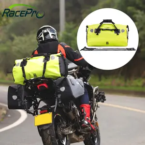 RACEPRO 60L摩托车500D PVC防水反光尾部行李袋鞍座干燥行李箱配件摩托车防水袋