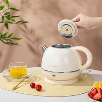Bouilloire Électrique en Plastique au Design Rétro Exquis, 1,0 L, 220 V, Ébullition Rapide, Arrêt Automatique, pour Usage Domestique et Hôtelier