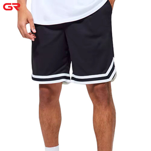 Breathable Quick Dry 100% Polyester Summer Custom Printed Stripe Bottom <strong>Tailored</strong> <strong>Men's</strong> Mesh Elastic Waist Basketball <strong>Shorts</strong> - Product Image 1