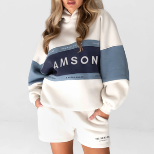 Sudaderas con <span class=keywords><strong>Capucha</strong></span> <span class=keywords><strong>de</strong></span> Punto Grueso para <span class=keywords><strong>Mujer</strong></span>, Estilo Casual, Tallas Grandes, ODM Personalizadas al por Mayor, Moda Otoñal, Estilo Deportivo para Exteriores - Product Image 4