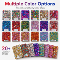 Feuille acrylique à paillettes épaisses, panneau décoratif en PMMA avec de grandes paillettes irisées pour découpe laser, artisanat DIY, bijoux et présentation