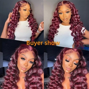 Gluelessวิกผมผมมนุษย์ลูกไม้ด้านหน้าบราซิลPre PluckedหลวมWildsวิกผมผมมนุษย์ 13*4 13x6 HDวิกผมลูกไม้ด้านหน้าด้านหน้า - Product Image 5