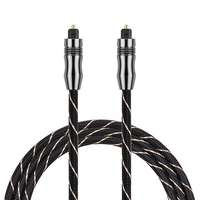 Câble audio numérique optique Toslink plaqué or de haute qualité, mâle-mâle, avec gaine en PVC pour projecteur et haut-parleur