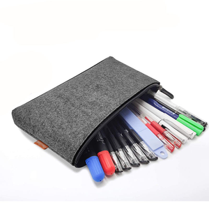 Boîte à crayons en <span class=keywords><strong>feutre</strong></span> de haute qualité avec fermeture éclair, fournitures scolaires pour étudiants, porte-stylos simple et prix bas - Product Image 3