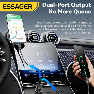 Cargador de Coche ESSAGER ES-CC24 Portátil Mini de Doble Puerto <span class=keywords><strong>Carga</strong></span> <span class=keywords><strong>Rápida</strong></span> Tipo C QC18W QC3.0 PD 30W USB para Teléfono y Tableta - Product Image 2
