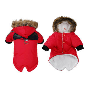 제조사 도매 따뜻한 초록 빨강 파랑 검정 강아지 겨울 코트 - Product Image 4