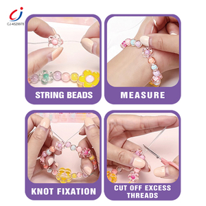 Chengji DIY pulsera <span class=keywords><strong>accesorios</strong></span> Kit hermosa caja de abeja colorida cuentas de dibujos animados hechas a mano para DIY juguete artesanía joyería accesorio - Product Image 2
