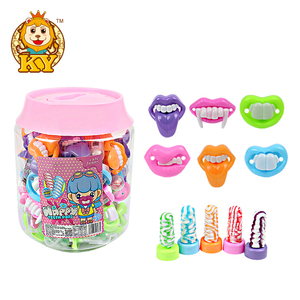 High Quality Candy Toy Funny <strong>Halloween</strong> Devil Drop Shape Multi-colored Fruity Flavor Hard Candy Lollipop with Bag Packaging - Product Image 1