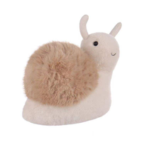 Nouveau gros petit escargot en peluche personnalisé moelleux fourrure en peluche prix usine poupée endormie Kawaii dessin animé escargot conception jouets en peluche