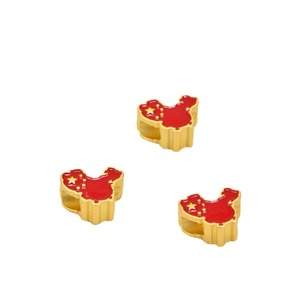 Pulsera de aleación con mapa de China, chapada en oro, diseño 'I Love China' para la creación de joyería DIY, primavera 2024 - Product Image 5