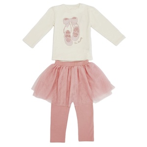 Ensembles de vêtements pour bébé fille tendance, vêtements pour enfants, 100% coton, ensemble de vêtements pour bébé 2 pièces pour porter à l'extérieur, ensembles pour enfants - Product Image 1
