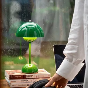 Bắc Âu trang trí có thể sạc lại bảng đèn mới Đan Mạch Bud-shaped Retro American-phong cách cảm ứng điều khiển với pin cung cấp năng lượng - Product Image 3