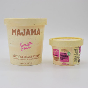 Friendly Ice Cream Paper Bowl- 4oz Biodegradable for DinersDelivery-Safe for Online Orders 4oz Small for Kids Desserts Ice Cream