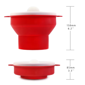 Refine Factory Silicone Plegable Popper Maker <span class=keywords><strong>Palomitas</strong></span> de maíz con tapa-Tazón para <span class=keywords><strong>microondas</strong></span> para aire caliente o aceite que hace estallar - Product Image 5