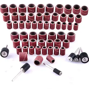 100PCS 80#-600# Grit Sanding Drums Sanders Bands Bits Dremel Accessories  Rotary Tool Grinding Sanding Bit Rotary Abrasive Tools