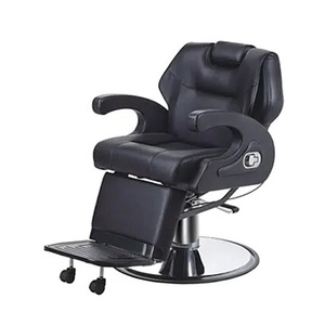 Fauteuil de barbier <span class=keywords><strong>salon</strong></span> de coiffure <span class=keywords><strong>la</strong></span> villa de barberia fauteuil de barbier chai inclinable en cuir véritable - Product Image 3