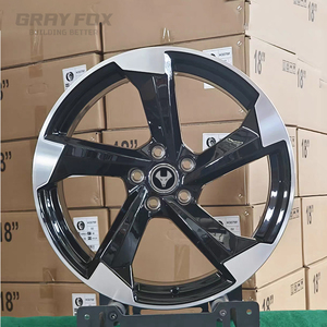 Cerchi Forgiati GrayFox Personalizzati Nero Lucido 17 18 19 20 21 Pollici 5x112 5x120 5x114.3 per <span class=keywords><strong>Audi</strong></span> A4 A5 A6 A7 Q5 E-<span class=keywords><strong>Tron</strong></span> <span class=keywords><strong>GT</strong></span> - Product Image 2