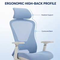 Chaise de bureau ergonomique en maille pivotante à 360° avec hauteur réglable pour ordinateur