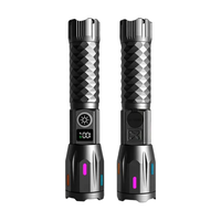 Wason Lampu Laser Putih Jarak Jauh 1000M+ Lumen Tinggi Baru, Gagang Aluminium Alloy Berknurling, Dapat Diisi Ulang USB, Tahan Air IP54, Dapat Disesuaikan