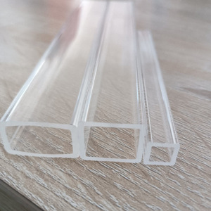 Tubo Cuadrado Acrílico Transparente Blanco Lechoso Personalizable, Tubo Rectangular Hueco de Acrílico de Vidrio Orgánico - Product Image 1