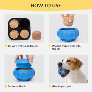 Interaktif doğal kauçuk yavru Pet oyuncak Pet bulmaca gıda dağıtıcı köpek çiğnemek oyuncak topu köpek kaçak gıda oyuncak topu - Product Image 3