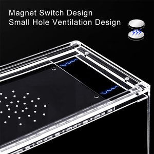 กล่องเพาะพันธุ์สัตว์เลื้อยคลานขนาดเล็กทำจากอะคริลิคใสระบบแม่เหล็กกล่องเพาะพันธุ์สัตว์เลื้อยคลานสำหรับทารันทูล่าแมงป่องสลิง<span class=keywords><strong>ไอ</strong></span><span class=keywords><strong>โซ</strong></span><span class=keywords><strong>พอ</strong></span><span class=keywords><strong>ด</strong></span>ส์แมงมุมไม่มีกระ<span class=keywords><strong>ด</strong></span>ูกสันหลัง - Product Image 5