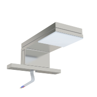 Miroir LED moderne avec éclairage, montage mural, applique de salle de bain, finition chromée, 250 lumens, matériau ABS, étanche IP44, Ra80