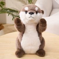 Peluches réalistes et adorables de loutre et de raton laveur, jouets en peluche doux, poupées apaisantes pour enfants, cadeaux d'anniversaire pour enfants