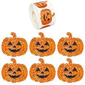 Etiquetas Láser de Calabaza de Halloween de Fabricantes para Celebraciones Festivas, Decoraciones de Fiestas y Pegatinas de Sellado - Product Image 1