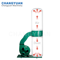 Collecteur de poussière industriel à sac filtrant simple 2,2 kW 380 V avec ventilateur centrifuge de type escargot certifié CE pour atelier de menuiserie