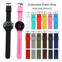 Bracelet de montre connectée sport étanche SHX Factory Wholesale, en silicone, avec boucle ardillon, 18mm 20mm 22mm 24mm, pour toutes les montres connectées