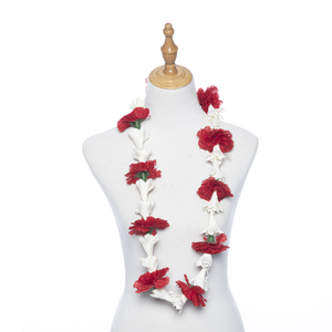 Guirnaldas y guirnaldas decorativas Lei DE FLOR DE Clavel y tuberosa de terciopelo artificial personalizables - Product Image 1