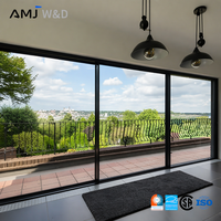 Puerta Corredera de Estilo Estrecho con Certificación NFRC y CSA, Sistema de Puerta Corredera de Aluminio con Rotura de Puente Térmico, Doble Vidrio Templado, Resistente a Huracanes